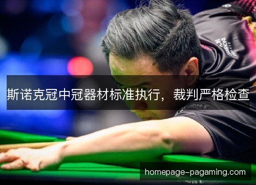 斯诺克冠中冠器材标准执行，裁判严格检查